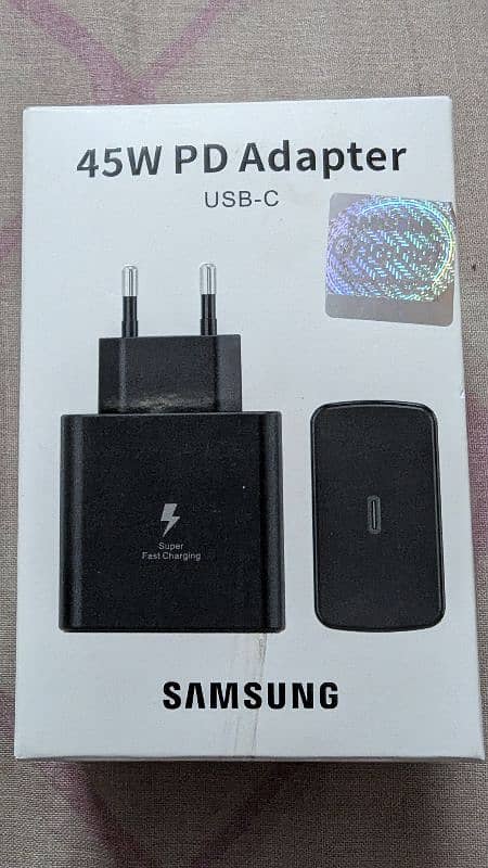 Original Samsung 45w Super Fast Charger With Type C To C Cable 0