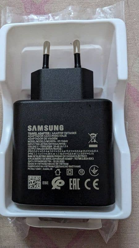 Original Samsung 45w Super Fast Charger With Type C To C Cable 5