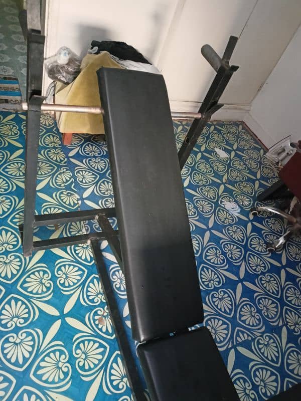 Gym bench with leg extension 1