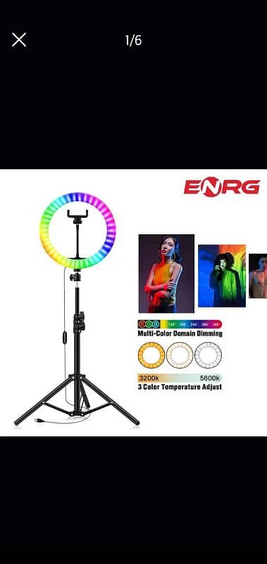 LED Ring Light - 7 Feet Tripod Stand & Mobile Phone Holder 0