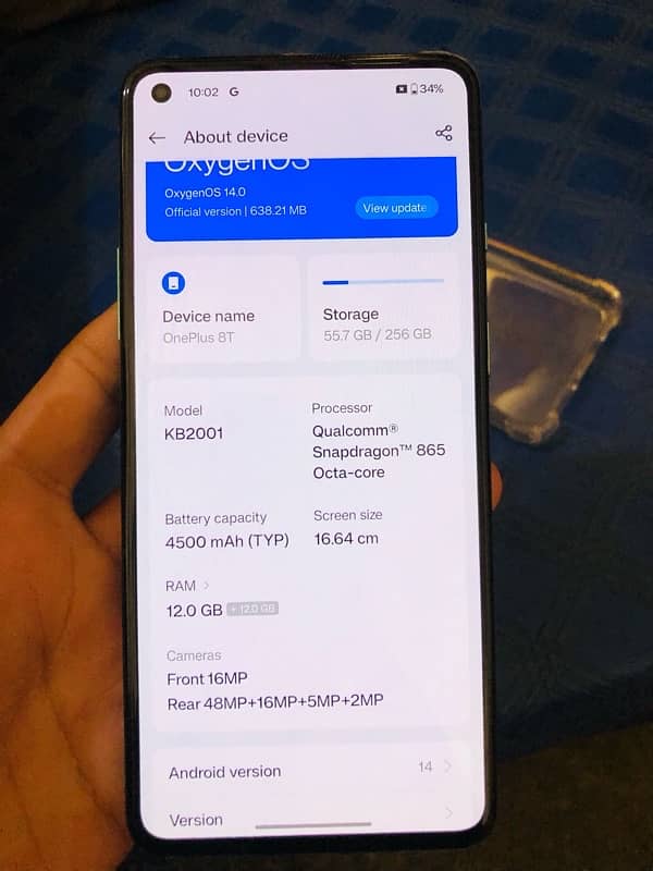 one plus 8t (12+12Gb Ram) 256 Gb 10/10 condition all ok 1