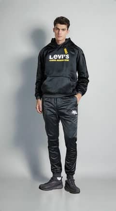 Hooded Track Suit Black Color