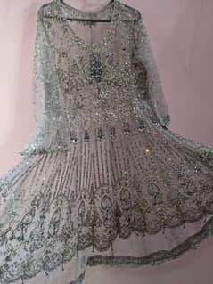 3 peice net fully embodied fish tail frock.