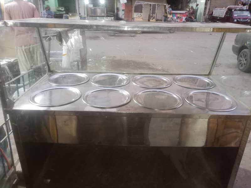 Stainless steel saalan counter 1