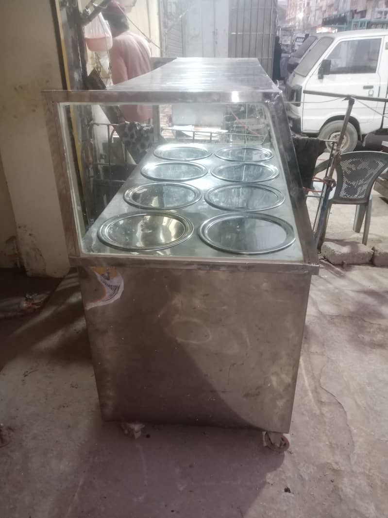 Stainless steel saalan counter 2