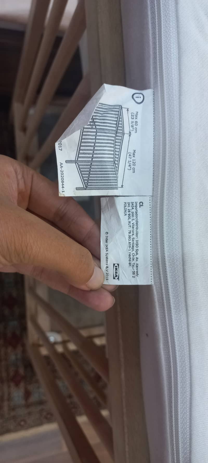 IKEA Sniglar Cot for sale with IKEA mattress 9