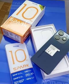 Tecno Spark 10 Pro 8+8/256 with original Box Charger