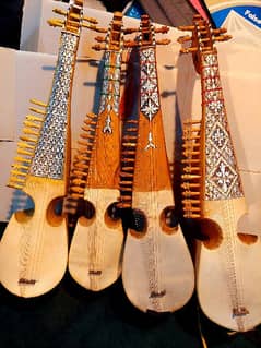 Rabab with accessories (full sadaf robab, half sadaf rubab)