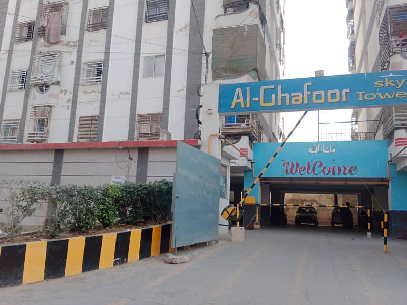 3 ROOMS FLAT FOR SALE IN NEW BUILDING AL-GHAFOOR SKY TOWER SECTOR 11 A NORTH KARACHI 14