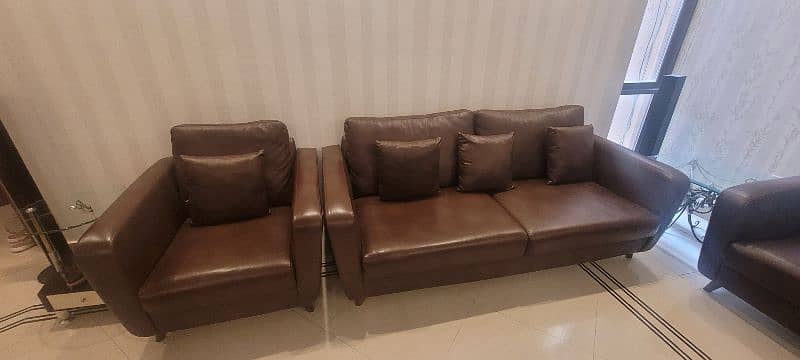 lounge Sofa leather 7 seater 2