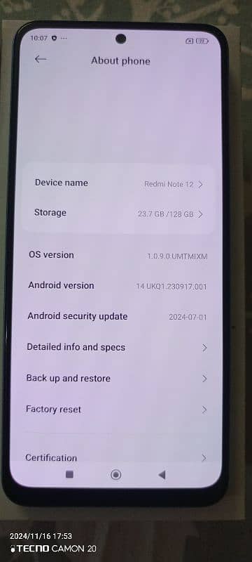 Redmi note 12/8+128 /03117207746 15