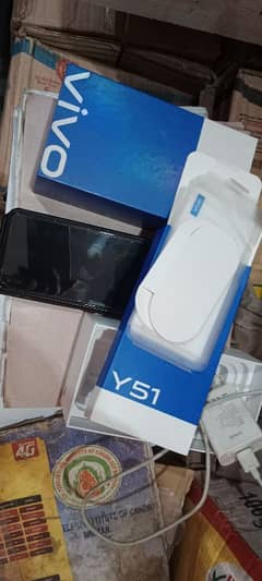 vivo y 51 4gb 128gb frunt fingirprint all ganian all assesory and box