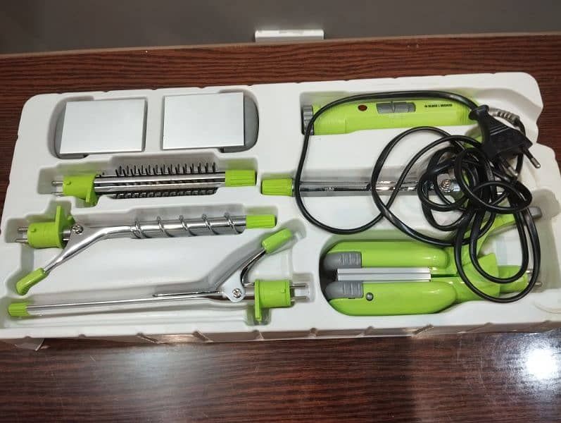 BLACK&DECKER Hair Styling/Straightener,curler Crimper Set 1