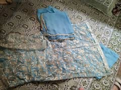 a beautiful ready to wear Eastern qameez shalwar dupatta