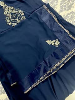 embroidered fancy abaya with stole