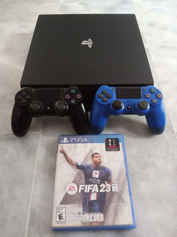 Ps4 Pro 1TB Sealed with FIFA 23 and 2 controllers urgent sell 0