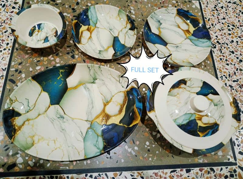 MARBLE STYLE DINNER SETS 6