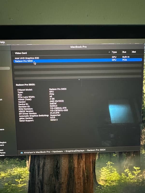 apple macbook pro 2019 i7-2.6 ghz 16/512 15 inch 9