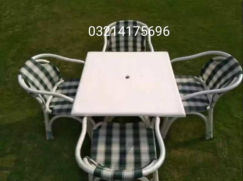 OUTDOOR GARDEN UPVC FURNITURE CHAIRS TABLE UMBRELLA RATTNA FURNITURE 7