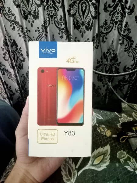 vivo y 83 6/128 new condition charger box sath hy 03201592654 9