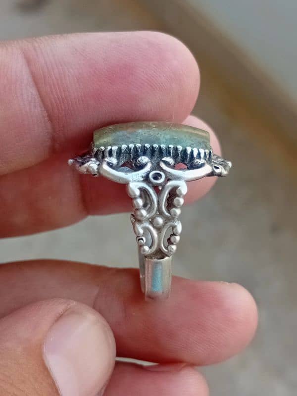 Old Hussani Feroza Silver Ring 1