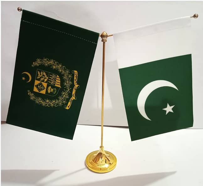 Punjab Flag  Pakistan Flag ,Government Flag & golden Pole, table flag 14