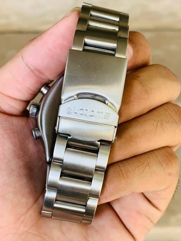 Swatch Swiss Made 44mm Dial With Original Stainless Steel Chain 9/10 4