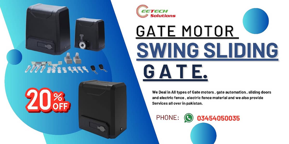 Gate motor / swing sliding door / Remote door  motor / Electric fence 0