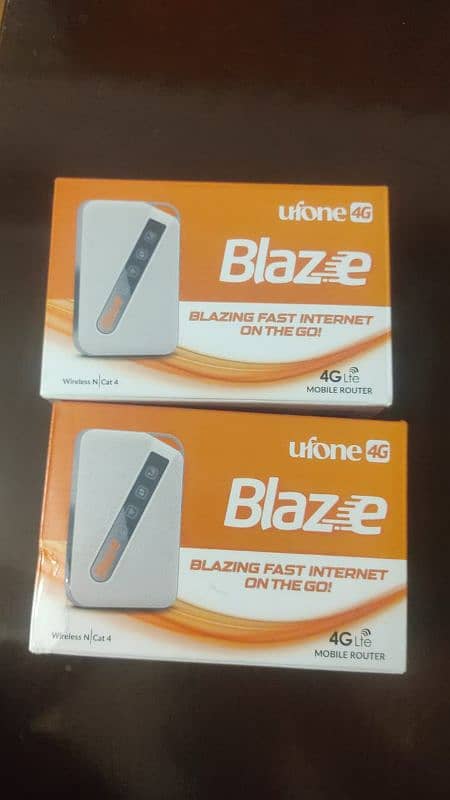 Ufone 4G LTE Blaze internet WiFi Device Sim Available for Mobile Data 0