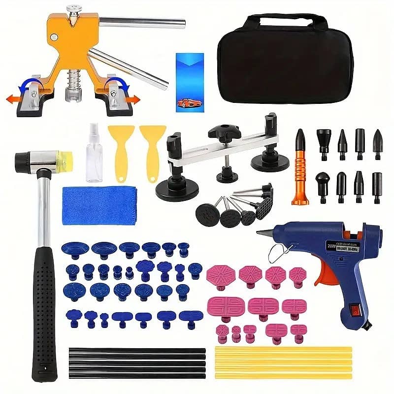 77 Pcs, Complete Car Dent Repair Kit - Paintless Scratch Removal 0