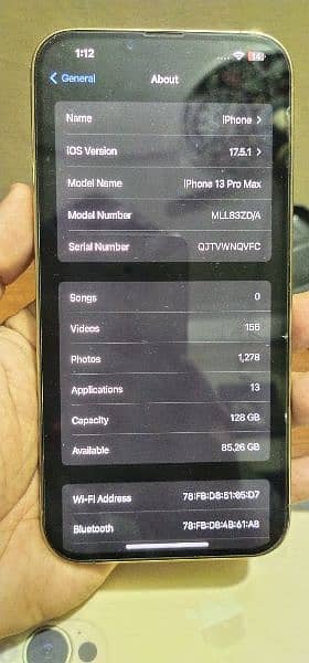 iphone 13 pro max, 128GB LLA, Non PTA 0