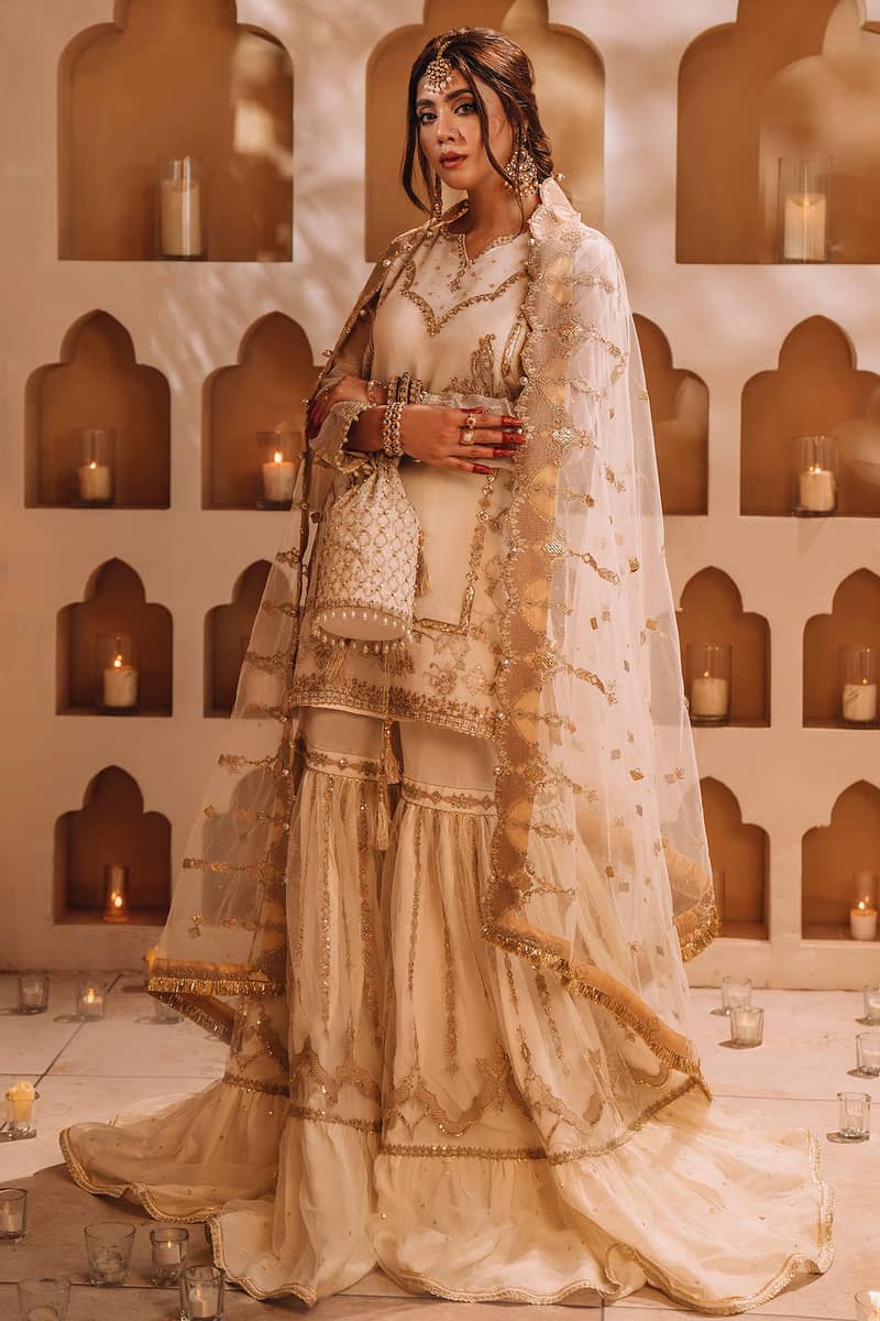 Nikkah bridal dress of NaQshi brand 3