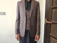 3-piece Brown Suit ( Pant Coat)