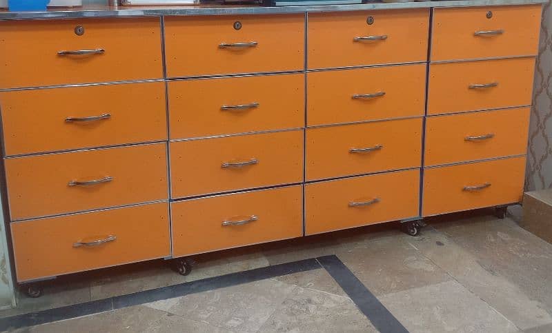 cabinet orange color 0