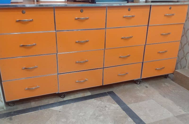 cabinet orange color 1