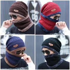 Wool Beanie and Neck Warmer Set-2PCs