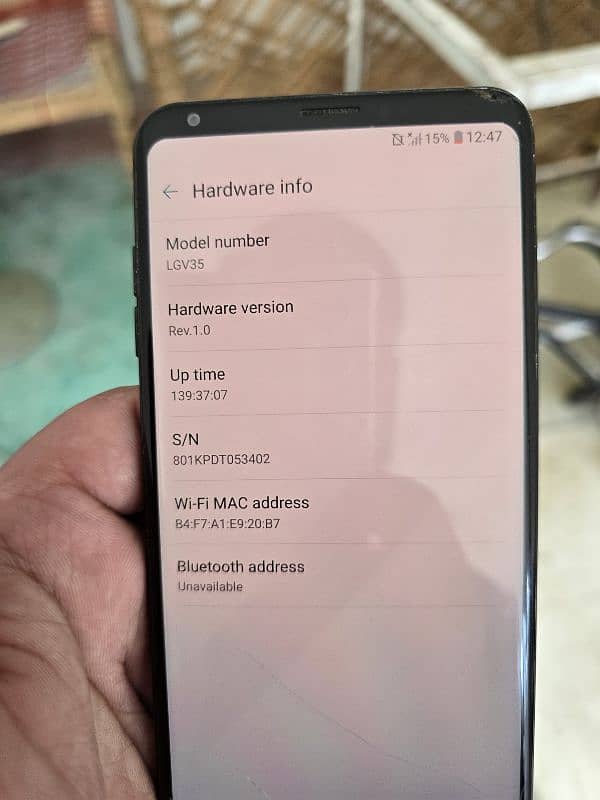 lg v35 4gb ram 128gb memory 8