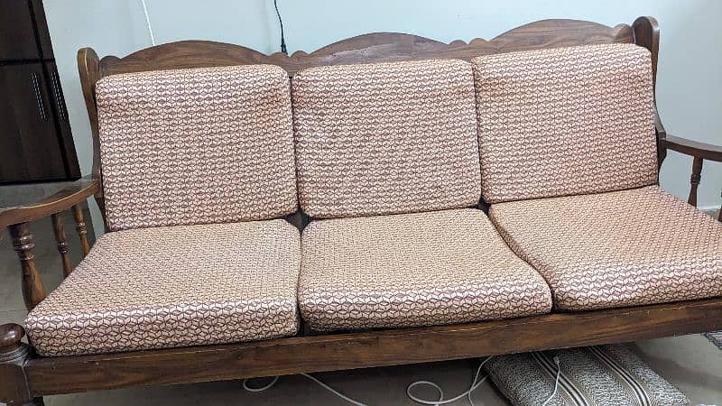 5 seater Sheeshum wood sofa set 0