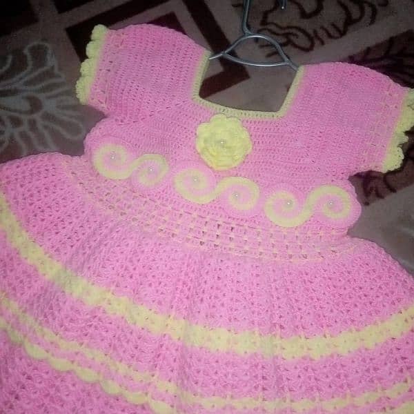 Crochet baby Frock and cap Rumal 1