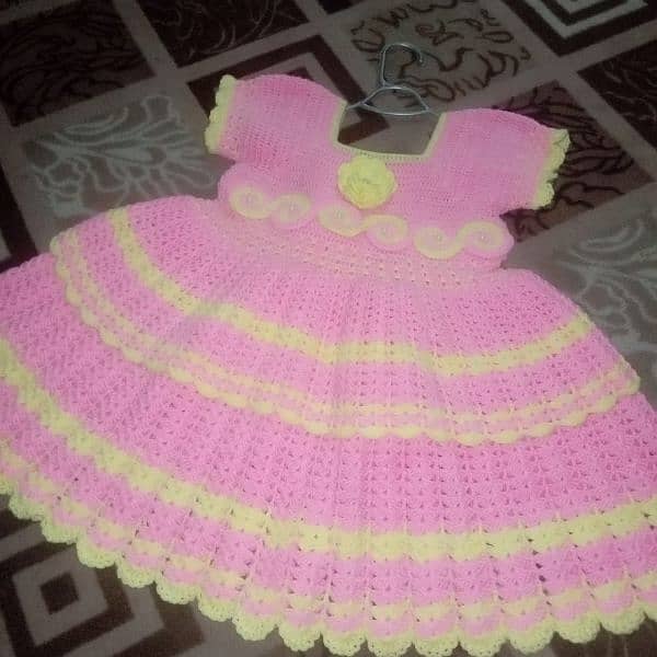 Crochet baby Frock and cap Rumal 2