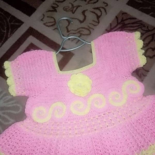 Crochet baby Frock and cap Rumal 3