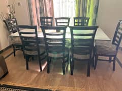 Dining table with 8 chairs wooden