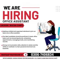 Office Assistant Required