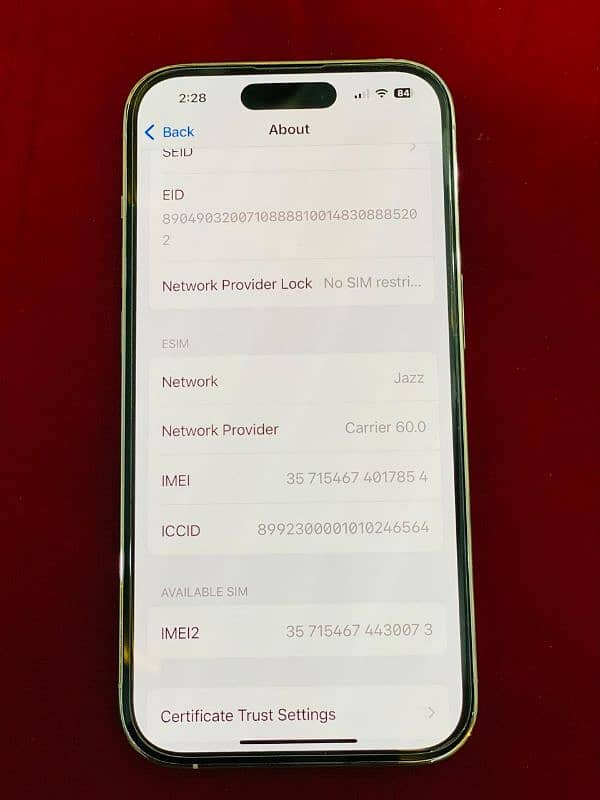 iphone 14 pro non pta LLA model 8month sim working dual sim 17