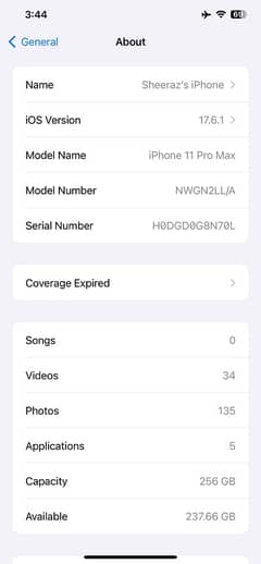 Iphone 11 Pro Max 256GB JV NonPta