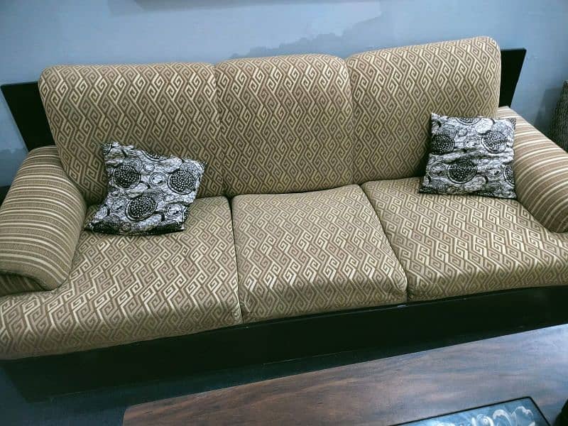 7 seater Golden Sofa set 1