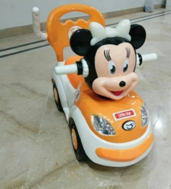 Mickey Mouse Four Wheel Push Car 0