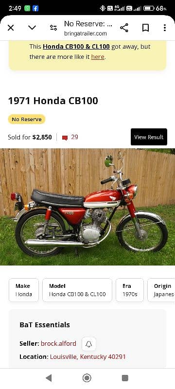 CB 100 HONDA urgent sale 12