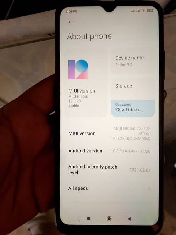 redmi9c 3 64 with box 8