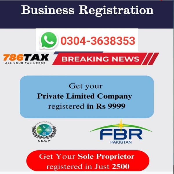 Fbr Tax Filer_Fbr Income Tax Return_Fbr NTN_Company Registration SECP 2